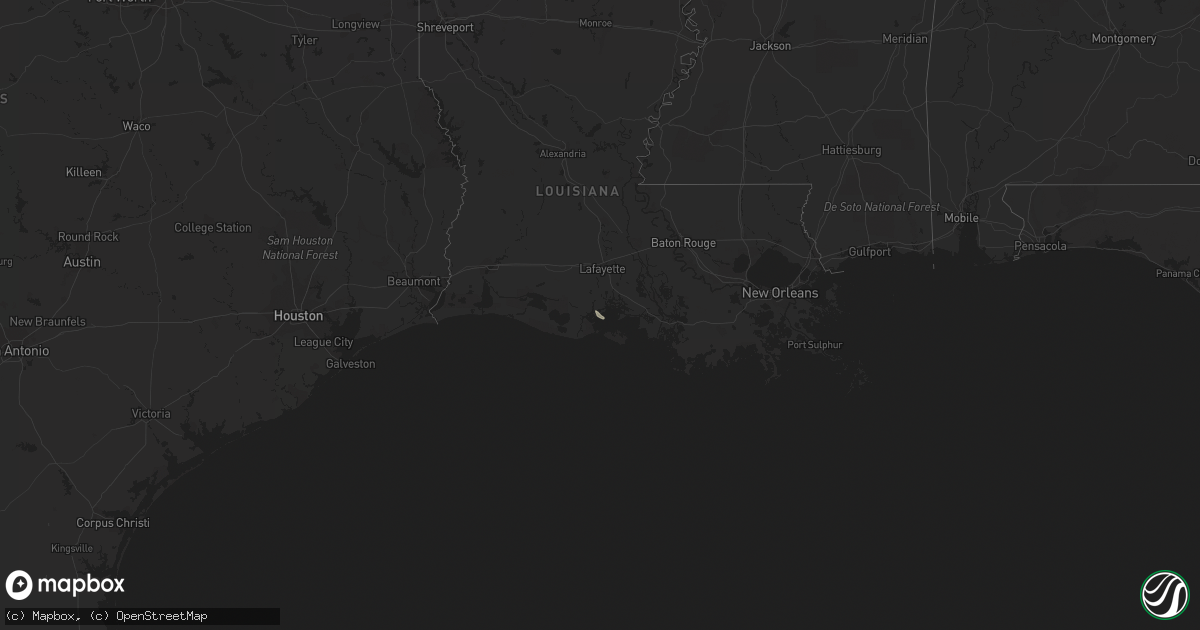 Hail map in Louisiana on April 11, 2023
