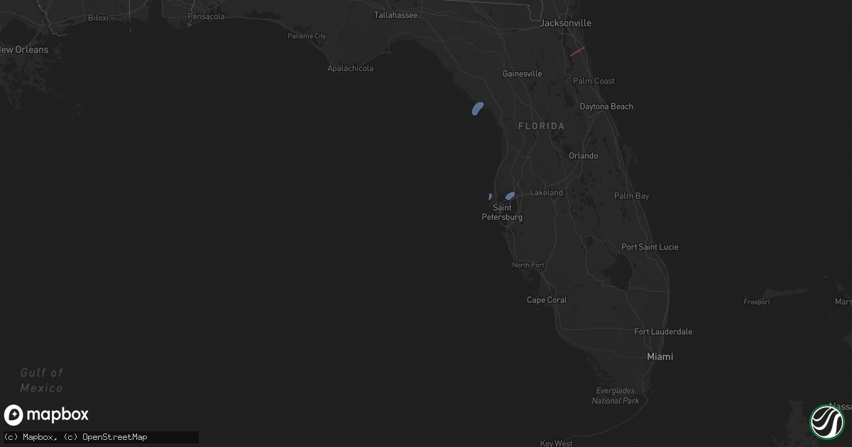 Hail map in Florida on April 11, 2024