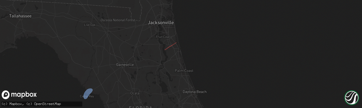 Hail map in Saint Augustine, FL on April 11, 2024