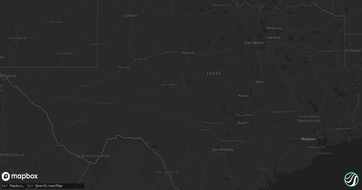 Hail map in Texas on April 11, 2024