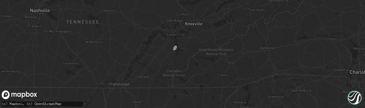 Hail map in Vonore, TN on April 11, 2024