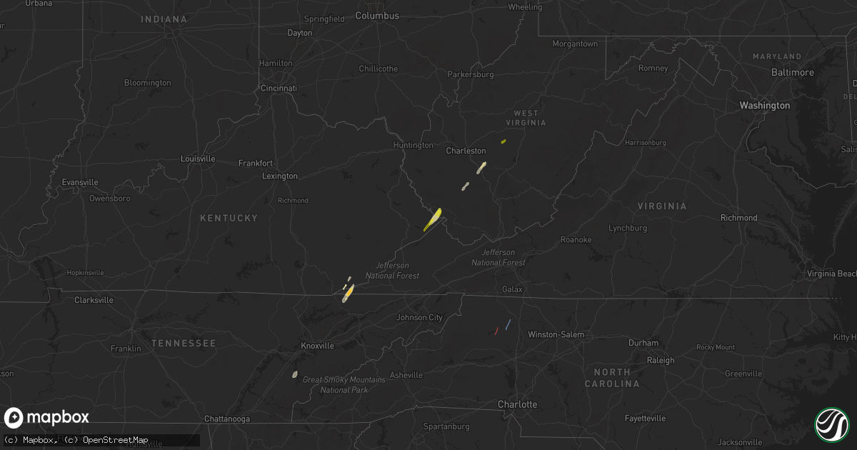 Hail map on April 11, 2024