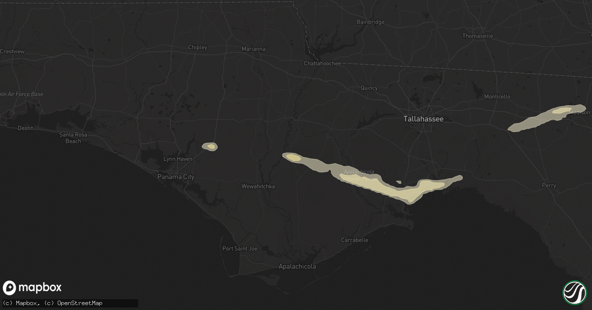 Hail map in Bristol, FL on April 11, 2025