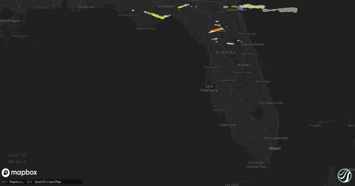 Hail map in Florida on April 11, 2025