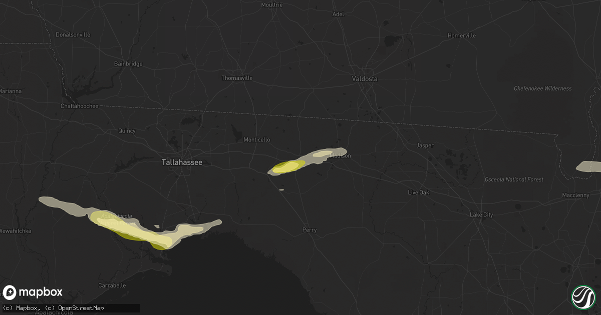 Hail map in Greenville, FL on April 11, 2025