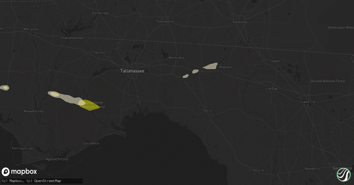 Hail map in Lamont, FL on April 11, 2025