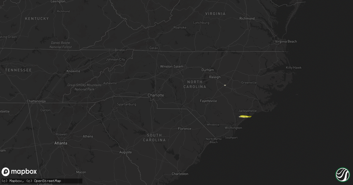 Hail map in North Carolina on April 11, 2025
