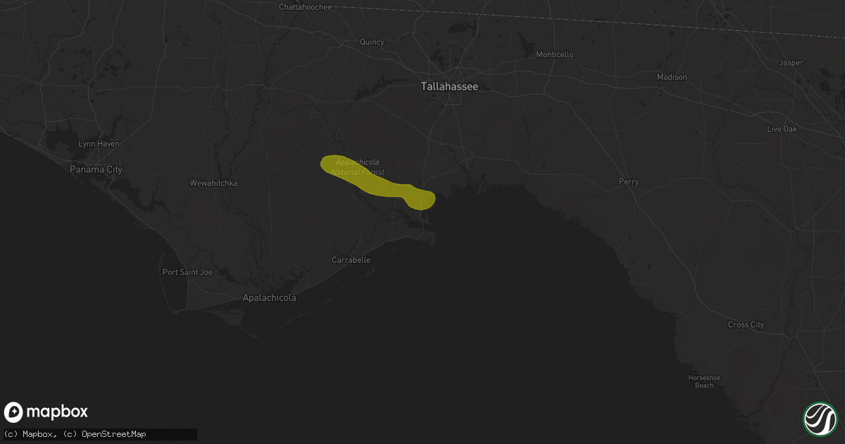 Hail map in Panacea, FL on April 11, 2025