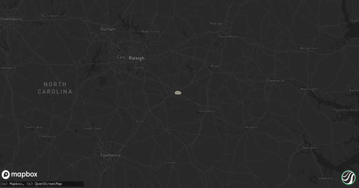 Hail map in Pine Level, NC on April 11, 2025