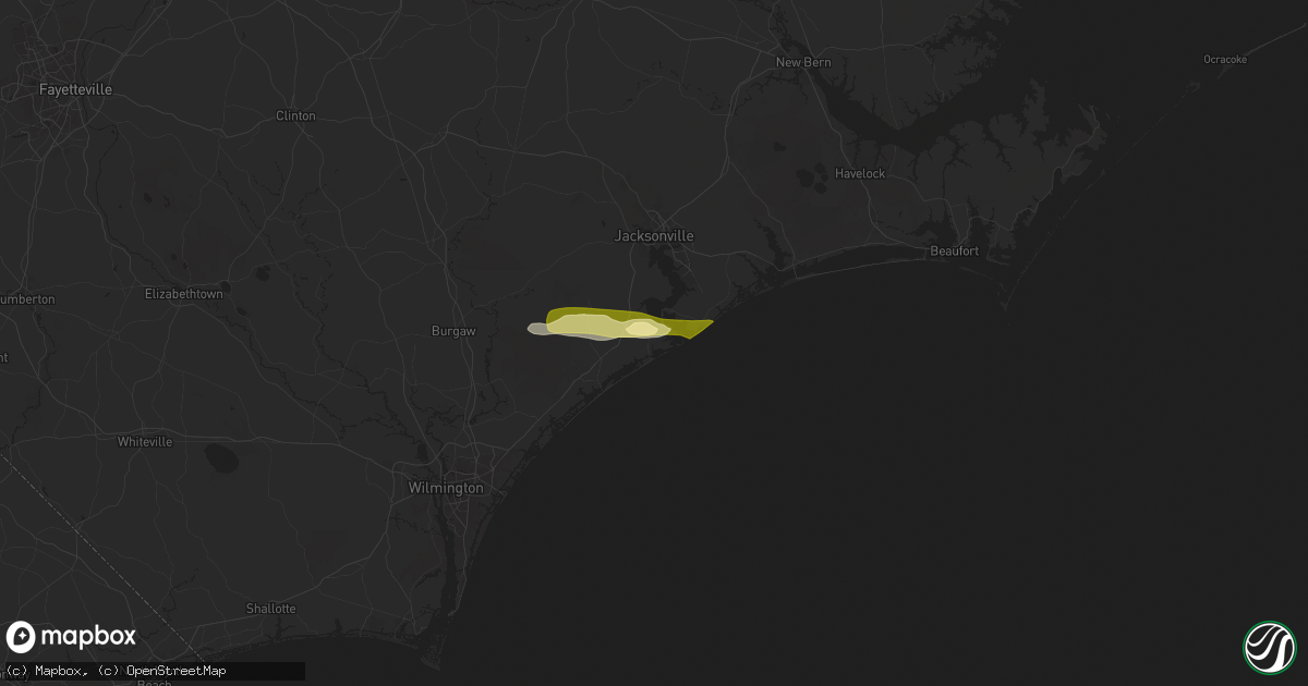 Hail map in Sneads Ferry, NC on April 11, 2025