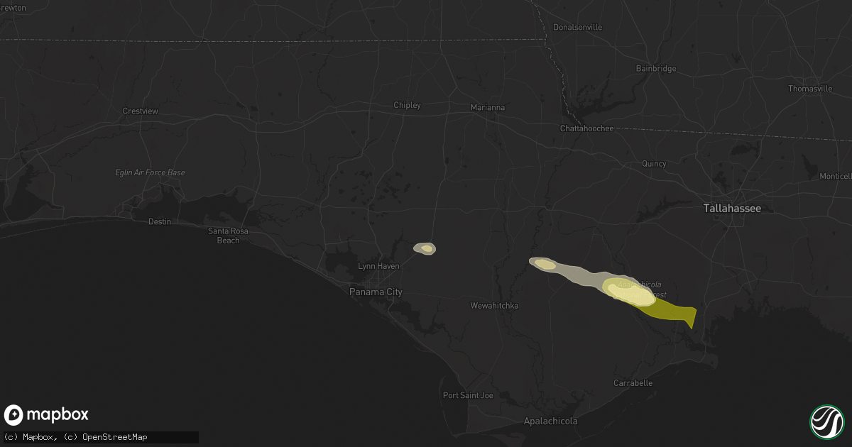 Hail map in Youngstown, FL on April 11, 2025