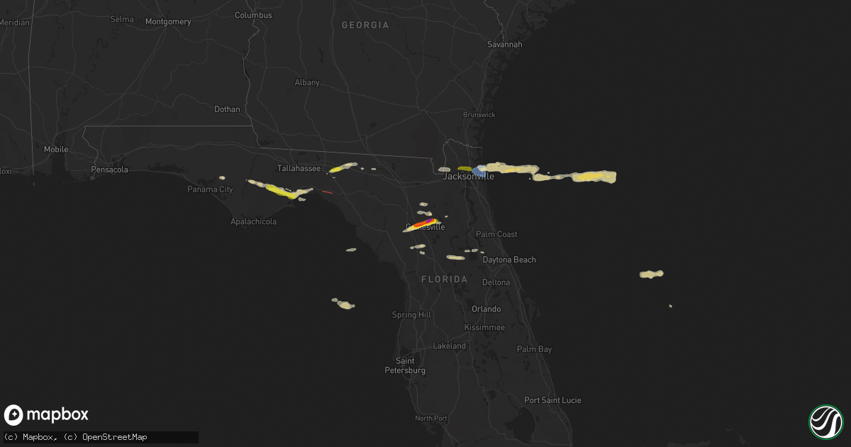 Hail map on April 11, 2025