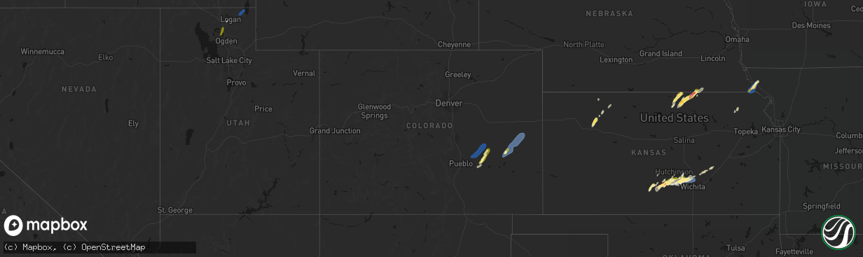 Hail map in Colorado on April 11, 2026
