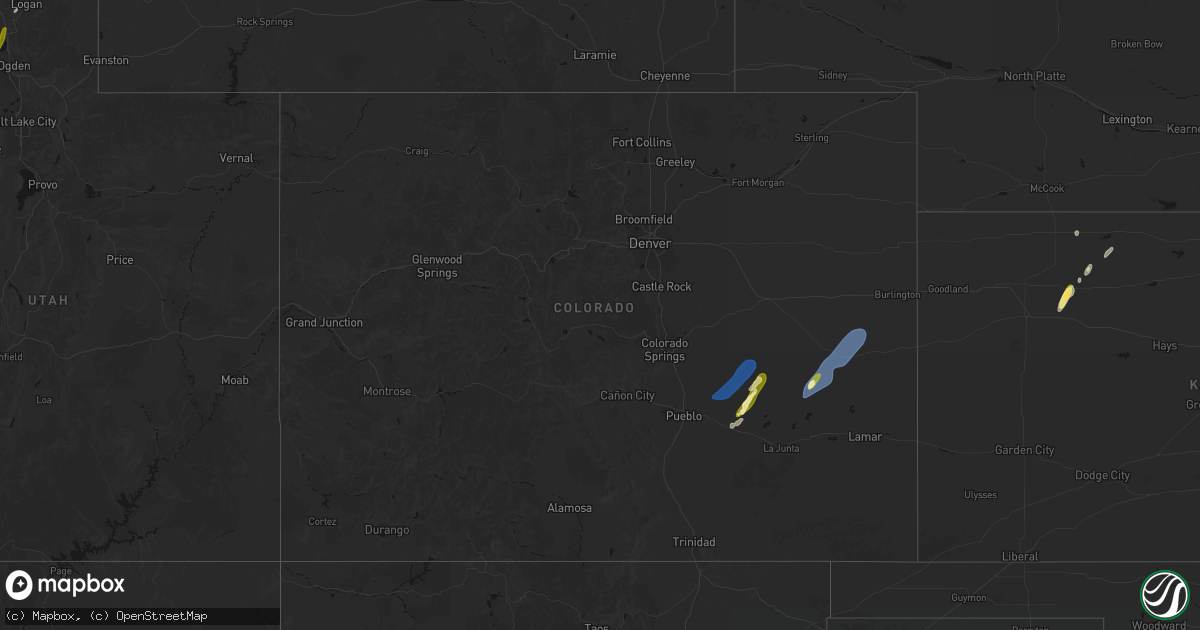 Hail map in Colorado on April 11, 2026