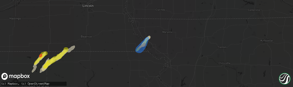 Hail map in Craig, MO on April 11, 2026