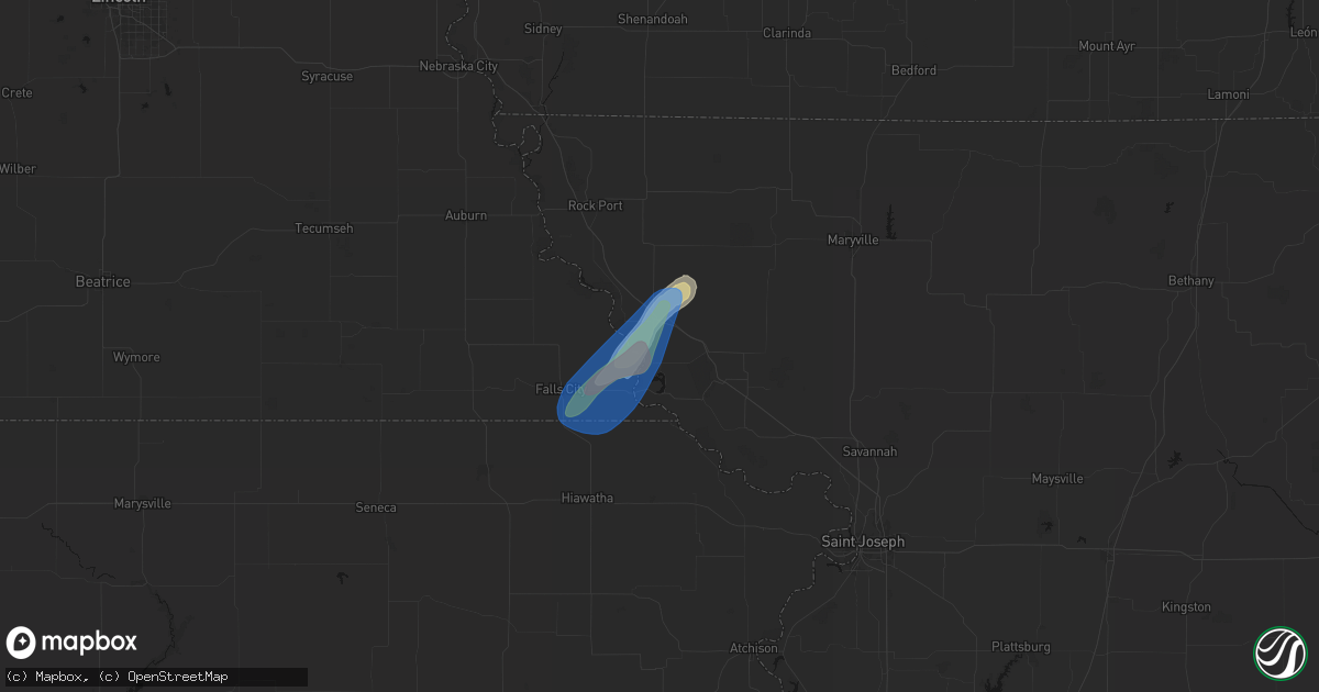 Hail map in Craig, MO on April 11, 2026