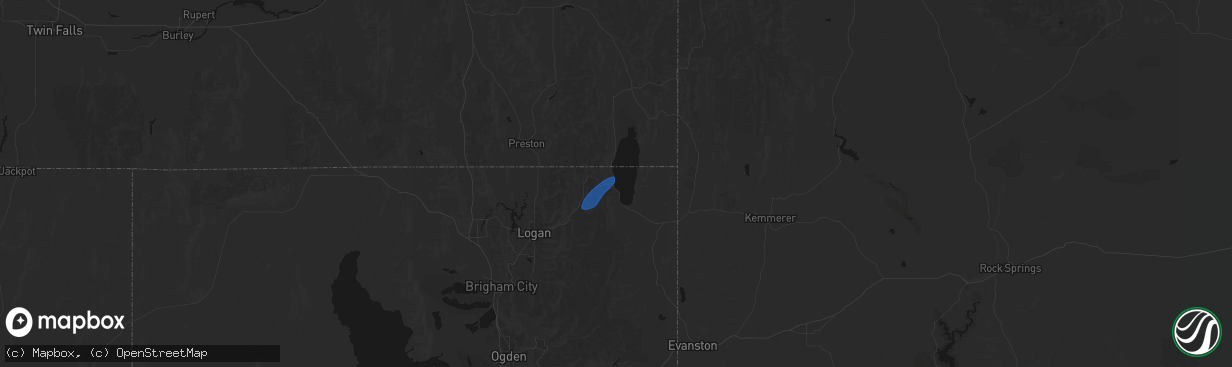 Hail map in Garden City, UT on April 11, 2026