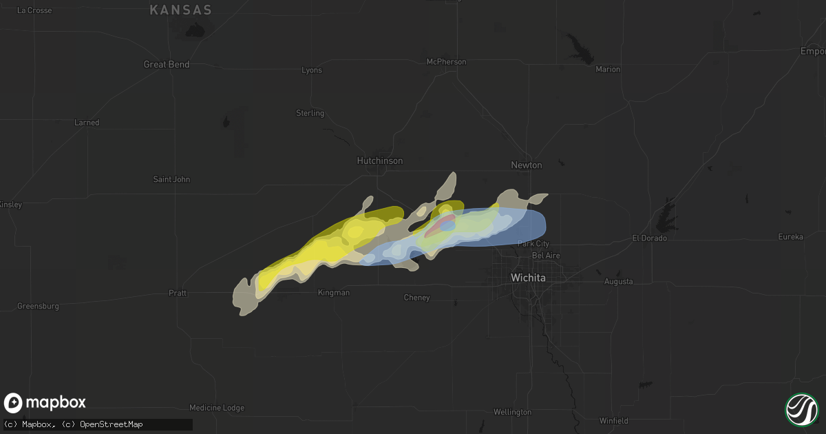Hail map in Haven, KS on April 11, 2026