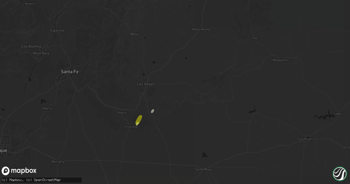 Hail map in Las Vegas, NM on April 11, 2026