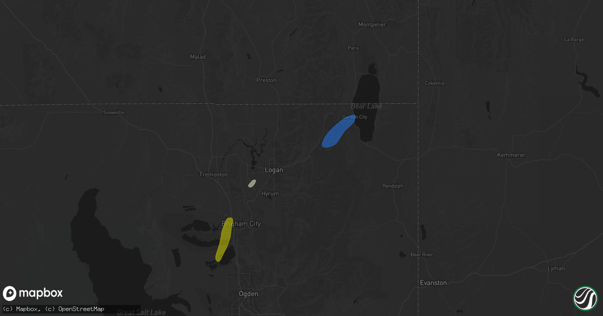 Hail map in Logan, UT on April 11, 2026