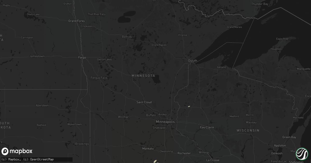 Hail map in Minnesota on April 11, 2026