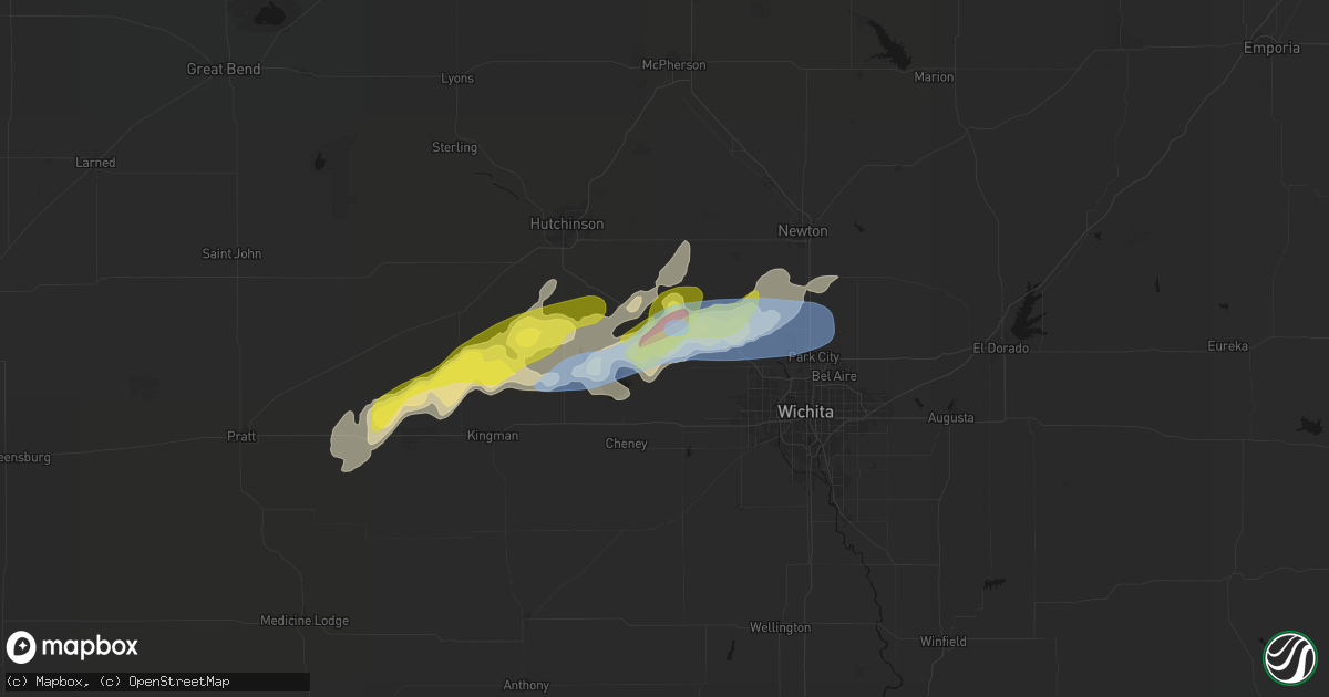 Hail map in Mount Hope, KS on April 11, 2026