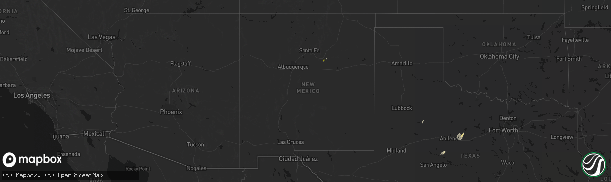 Hail map in New Mexico on April 11, 2026