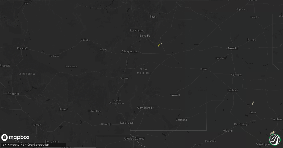 Hail map in New Mexico on April 11, 2026