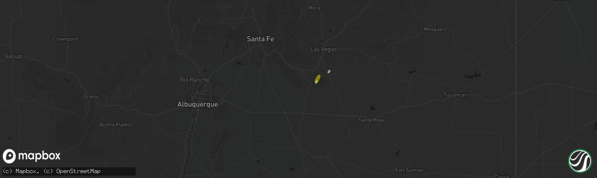 Hail map in Ribera, NM on April 11, 2026