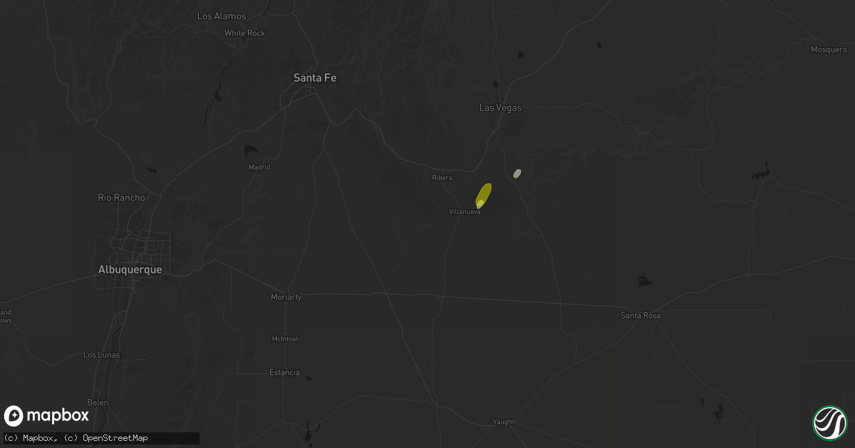 Hail map in Ribera, NM on April 11, 2026