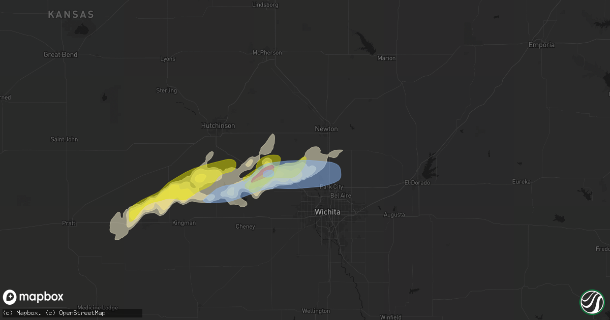 Hail map in Sedgwick, KS on April 11, 2026