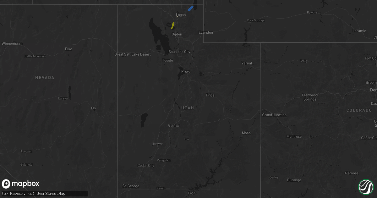 Hail map in Utah on April 11, 2026