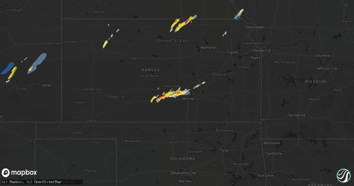 Hail map on April 11, 2026