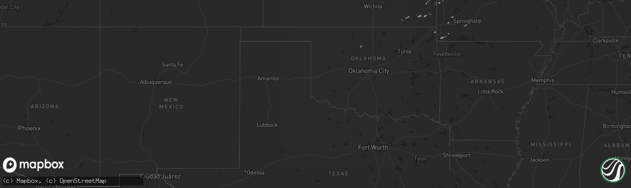 Hail map on April 12, 2012