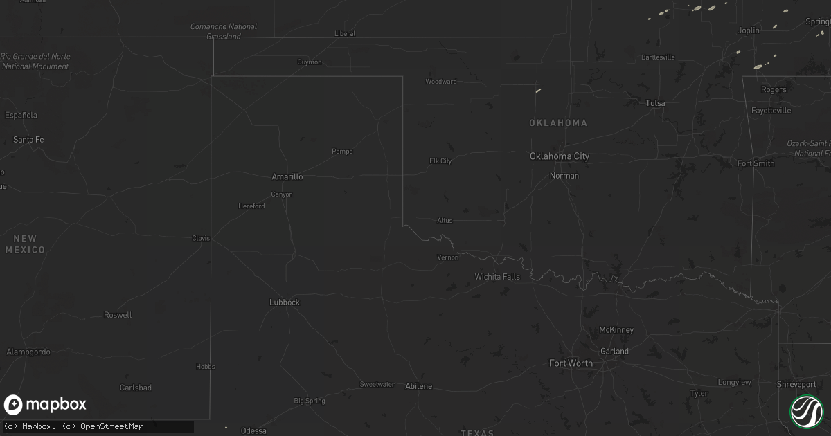 Hail map on April 12, 2012