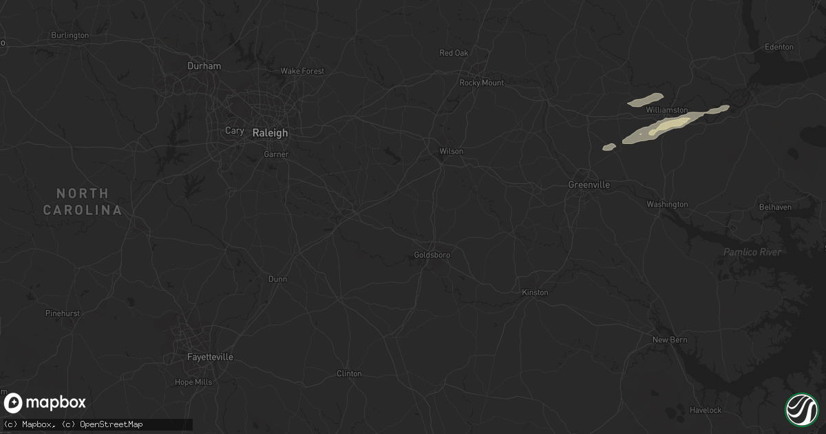 Hail map in Robersonville, NC on April 12, 2013