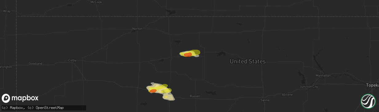 Hail map in Alton, KS on April 12, 2017