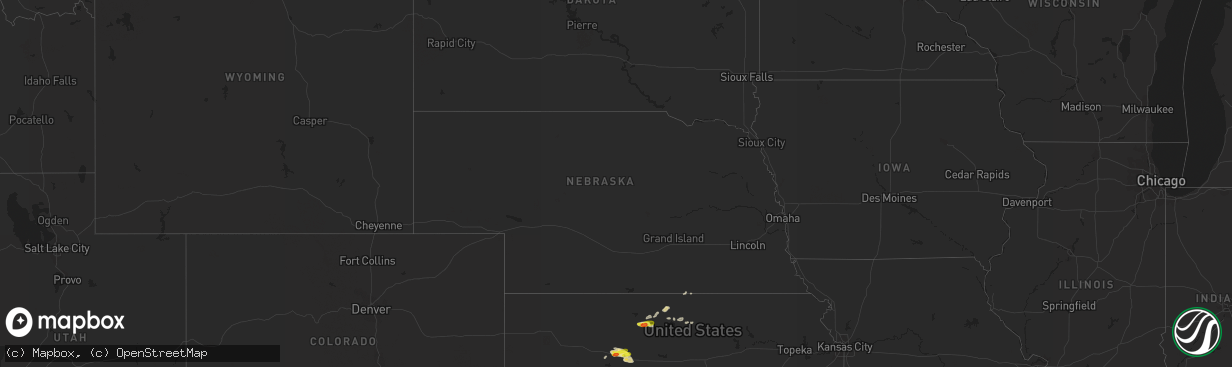 Hail map in Nebraska on April 12, 2017