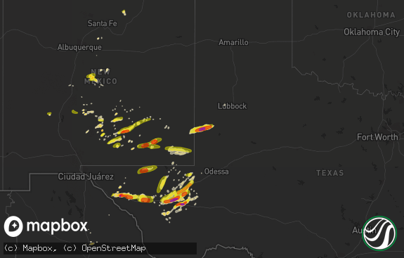 Hail map preview on 04-12-2017