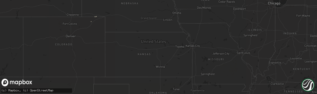 Hail map in Colorado on April 12, 2018