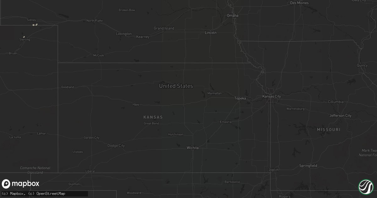 Hail map in Colorado on April 12, 2018