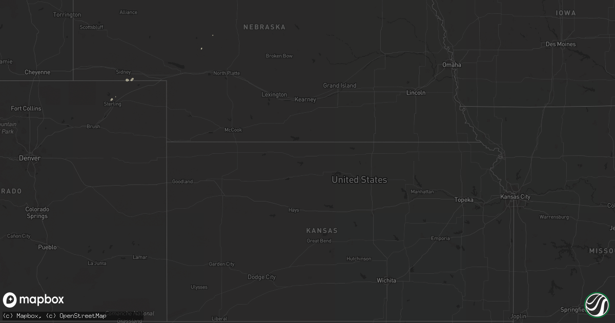 Hail map on April 12, 2018