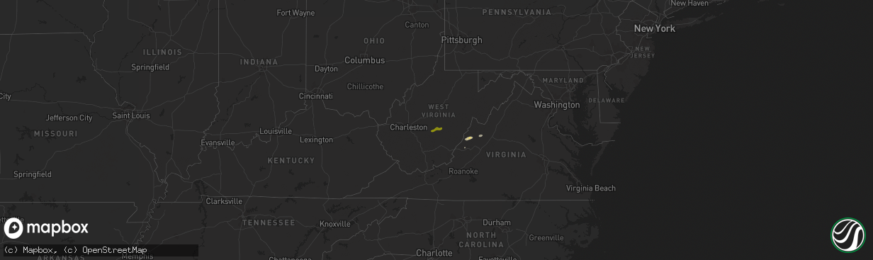 Hail map on April 12, 2019