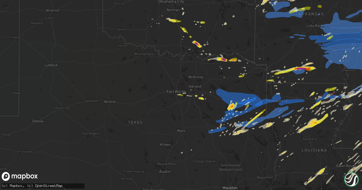 Hail map on April 12, 2020