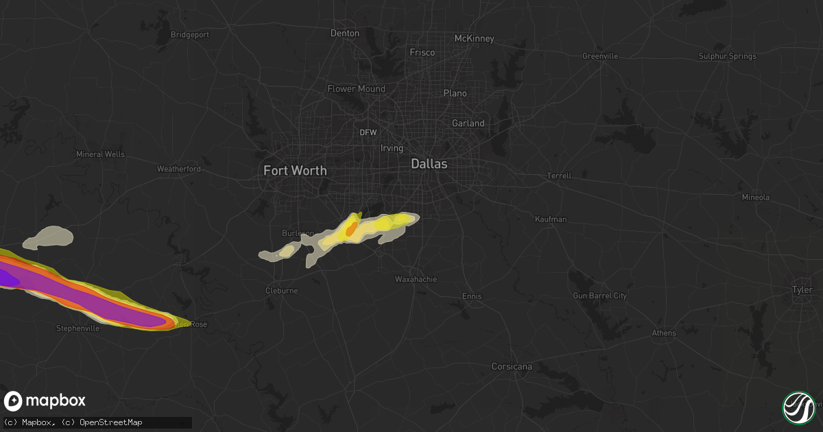 Hail map in Desoto, TX on April 12, 2021