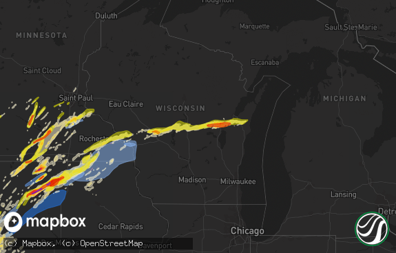 Hail map preview on 04-12-2022