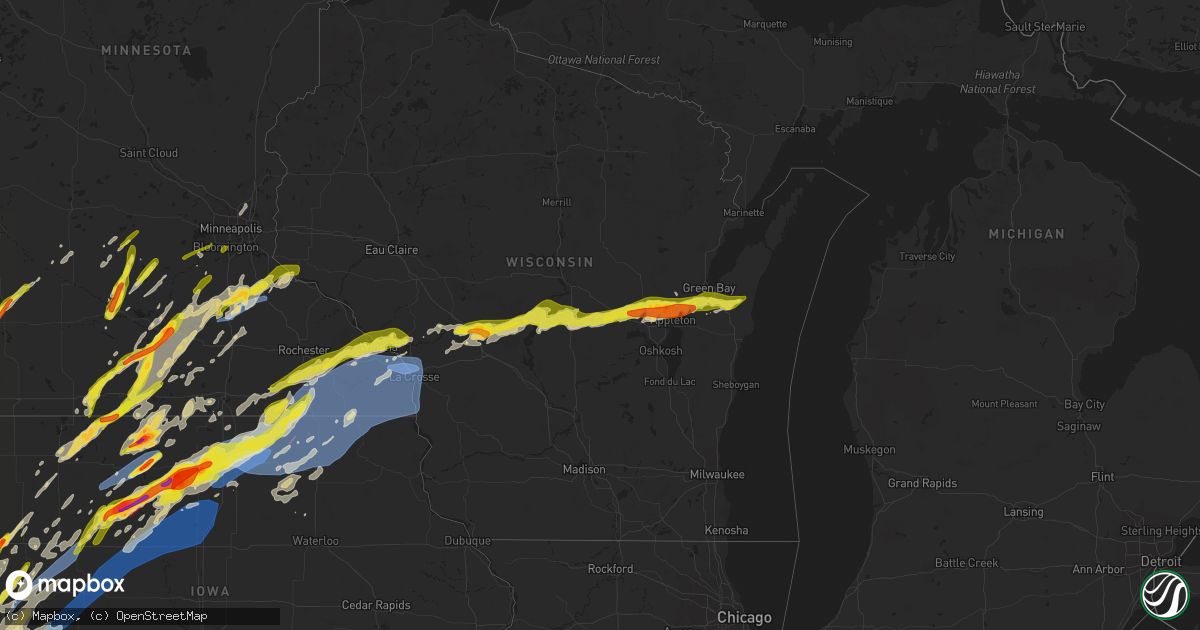 Hail map on April 12, 2022