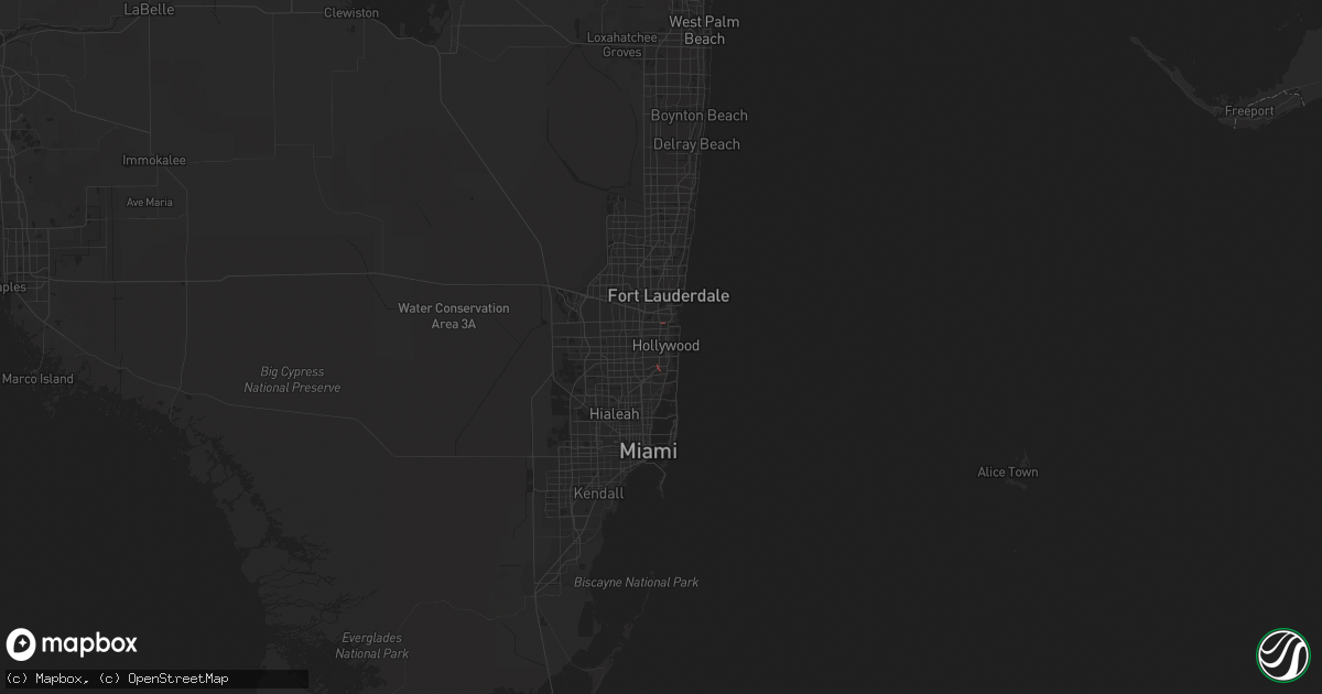 Hail map in Dania, FL on April 12, 2023