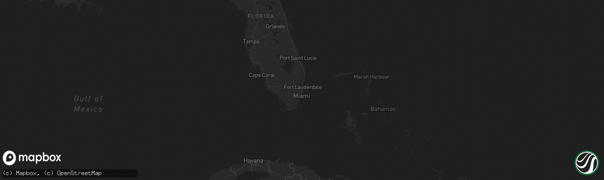 Hail map in Florida on April 12, 2023