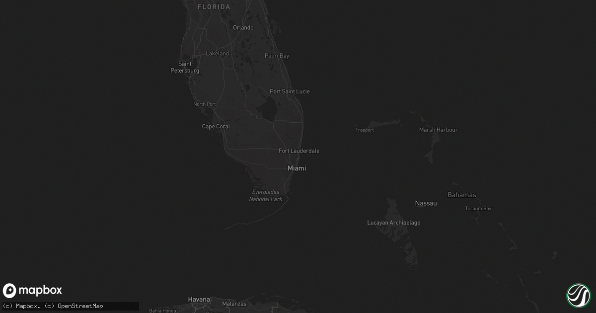 Hail map in Florida on April 12, 2023